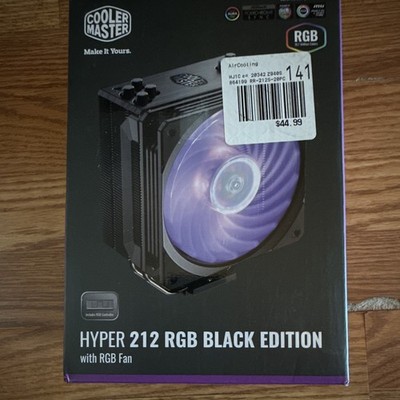 Cooler Master Hyper 212 RGB Black Edition CPU Fan w/ Heatsink, Black