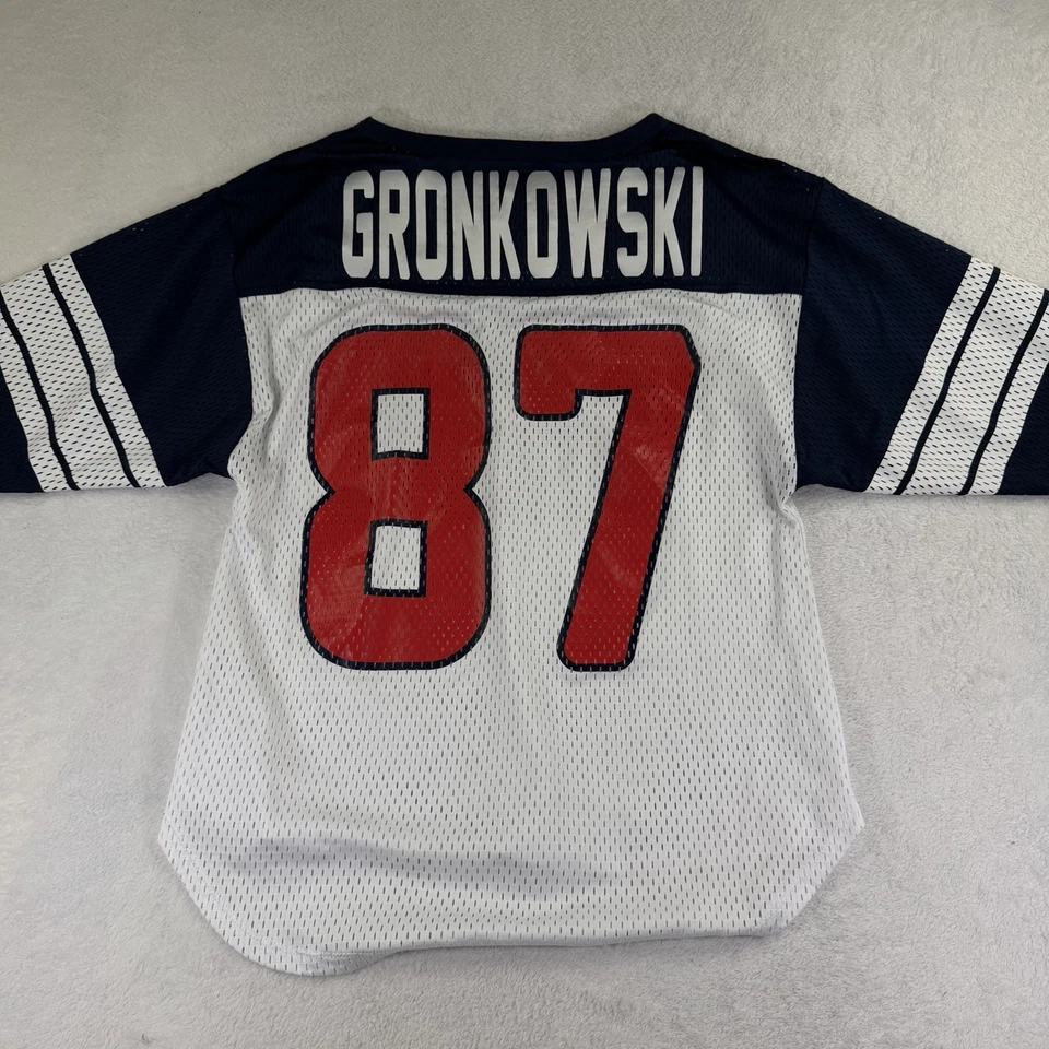 Camiseta deportiva de malla M de los New England Patriots Rob Gronkowski 87 para mujer ropa del equipo NFL Foto 3 de 4