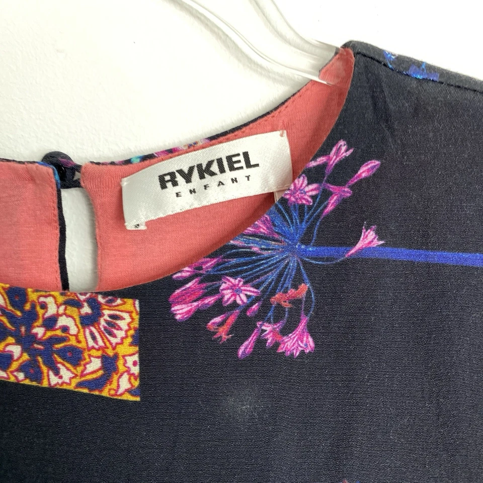 Nova com etiquetas Blusa Sonia Rykiel Meninas Multicolorida Floral Flowy Top Tamanho 10y - Imagem 3 de 4