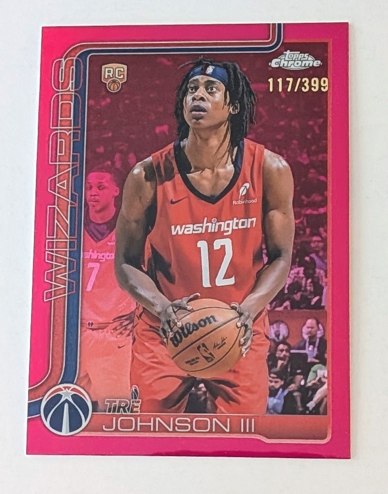 2025-26 Topps Chrome Basketball /399 Magenta Refractor #256 Tre Johnson III