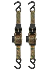 SmartStraps Camo Retractable Ratchet Tie Downs 10ft x 1.5" 1000lb 2-Pack NEW