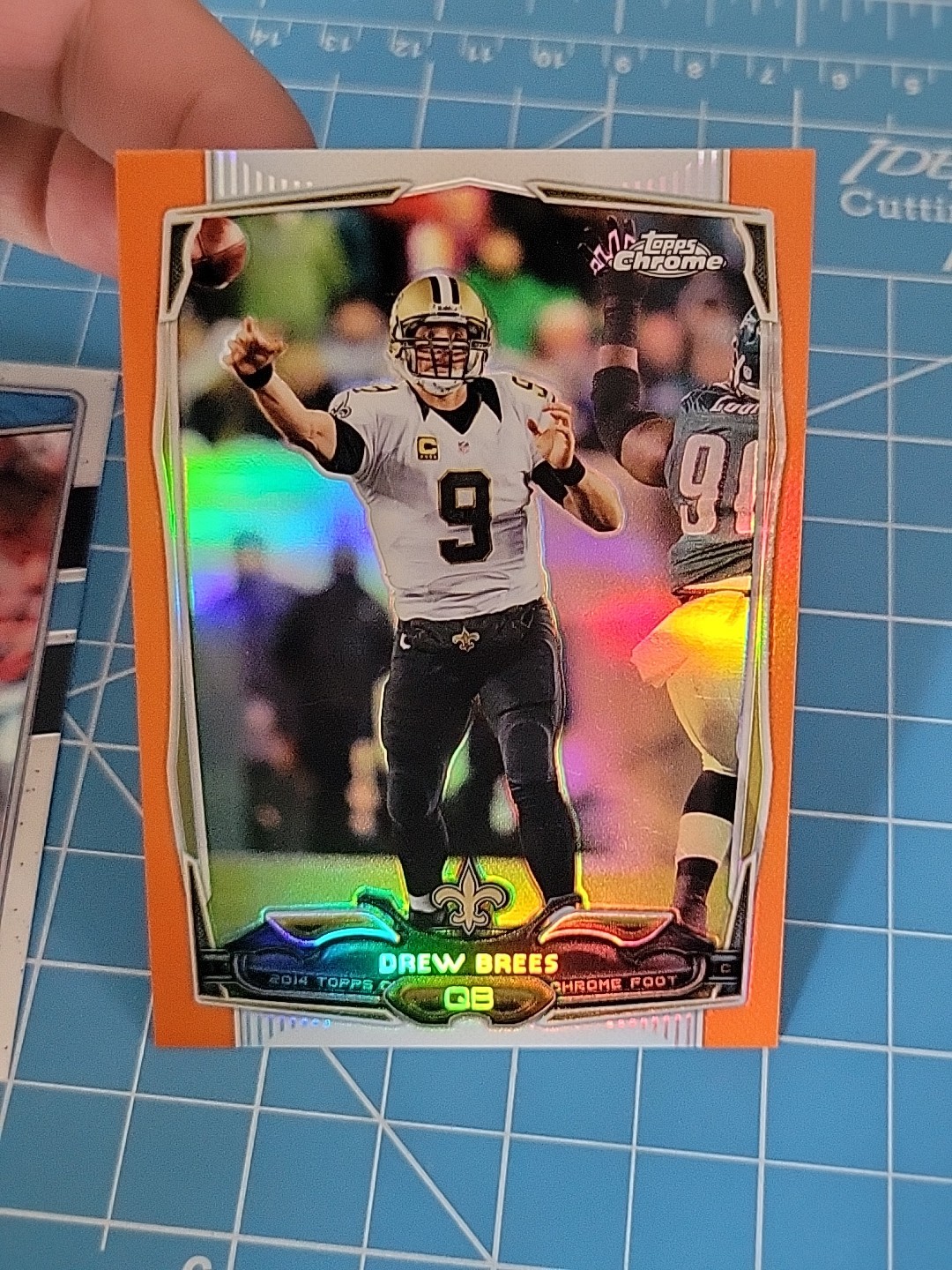 Saints Drew Brees 2014 Topps Chrome Orange Refractor