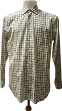 Hugo Boss shirt size 42 L checked short sleeve sweatshirt men's casual shirt classy