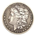 1893-CC $1 United States Morgan Silver Dollar Fine Condition, Natural Color