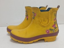 Moshulu Ladies Yellow Rubber Pull On Waterproof Ankle Boot UK(3) EUR(36)-BOX84