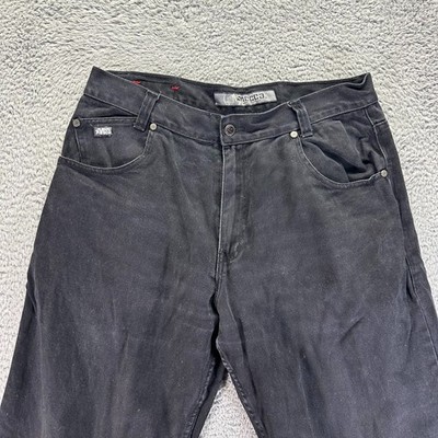 Vintage Mecca Jeans Mens 36x34 Black Baggy Wide Leg Straight Dark