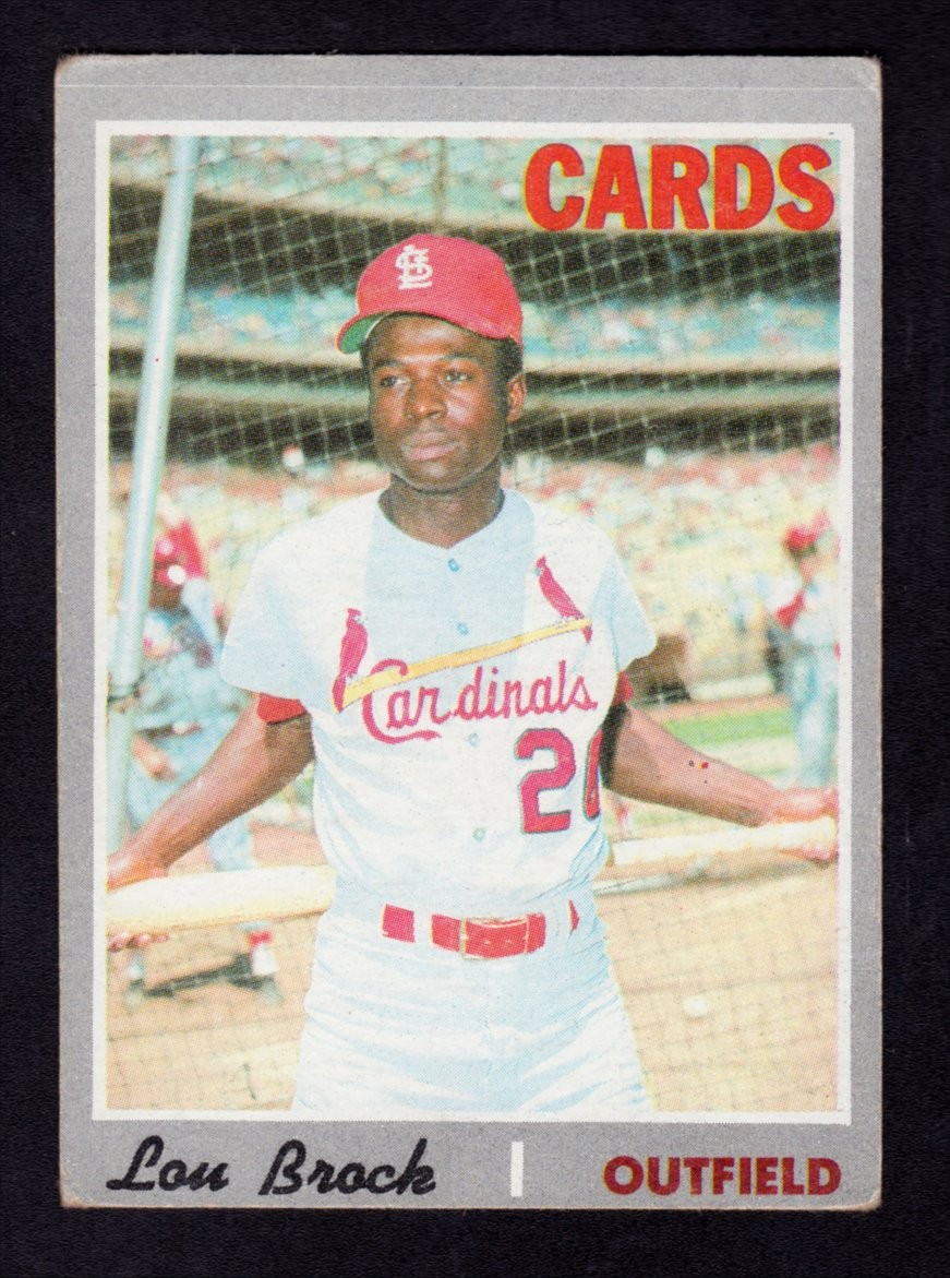 1970 Topps #330 Lou Brock / St. Louis Cardinals / VG-EX cond.