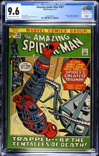 Amazing Spider-Man #107 CGC 9.6 OWW NM+ Marvel Comics 1972 Spider-Slayer app v1