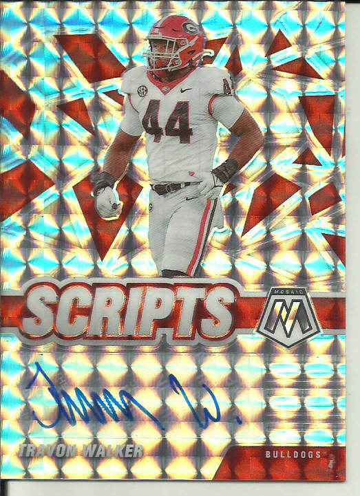 Travon Walker Panini Mosaic Draft Picks Scripts Autographs #SMTWA Base