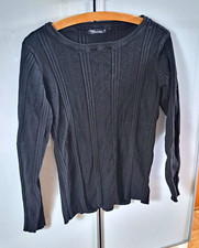Jean Pascale Damen Pullover S Schwarz Feinstr...