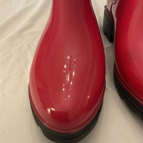 NUEVO CON ETIQUETAS Botas de Lluvia Seven7 Chelsea Halifax ~ Para Mujer’s 10 ~ Rojo ~ Tirar de Goma al Tobillo - Imagen 3 de 11