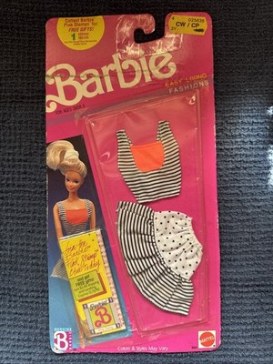 1989 BARBIE Easy Living Fashions Stripe & Polka Dot Outfit Mattel