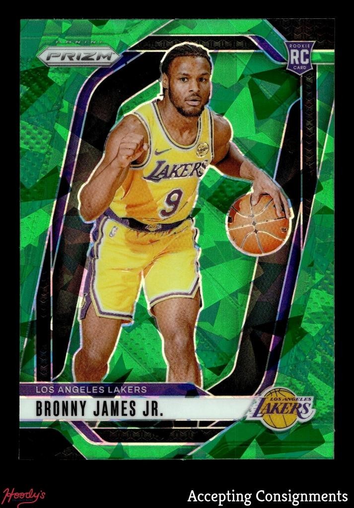 2024-25 Panini Prizm Prizms Green Ice #243 Bronny James Jr. RC ROOKIE Lakers