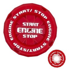Rotary Push Start Button Cover, Car Engine Start Stop Button Cover, RED