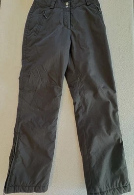 Fera schwarze Schnee Ski Hose Größe 4 Reißverschluss Seiten Damen - Bild 1 von 4