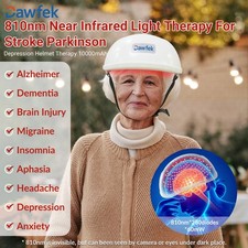 15W PBM Brain Helmet 15W LED Light Therapy, Adjustabl Frequency for Stroke PTSD