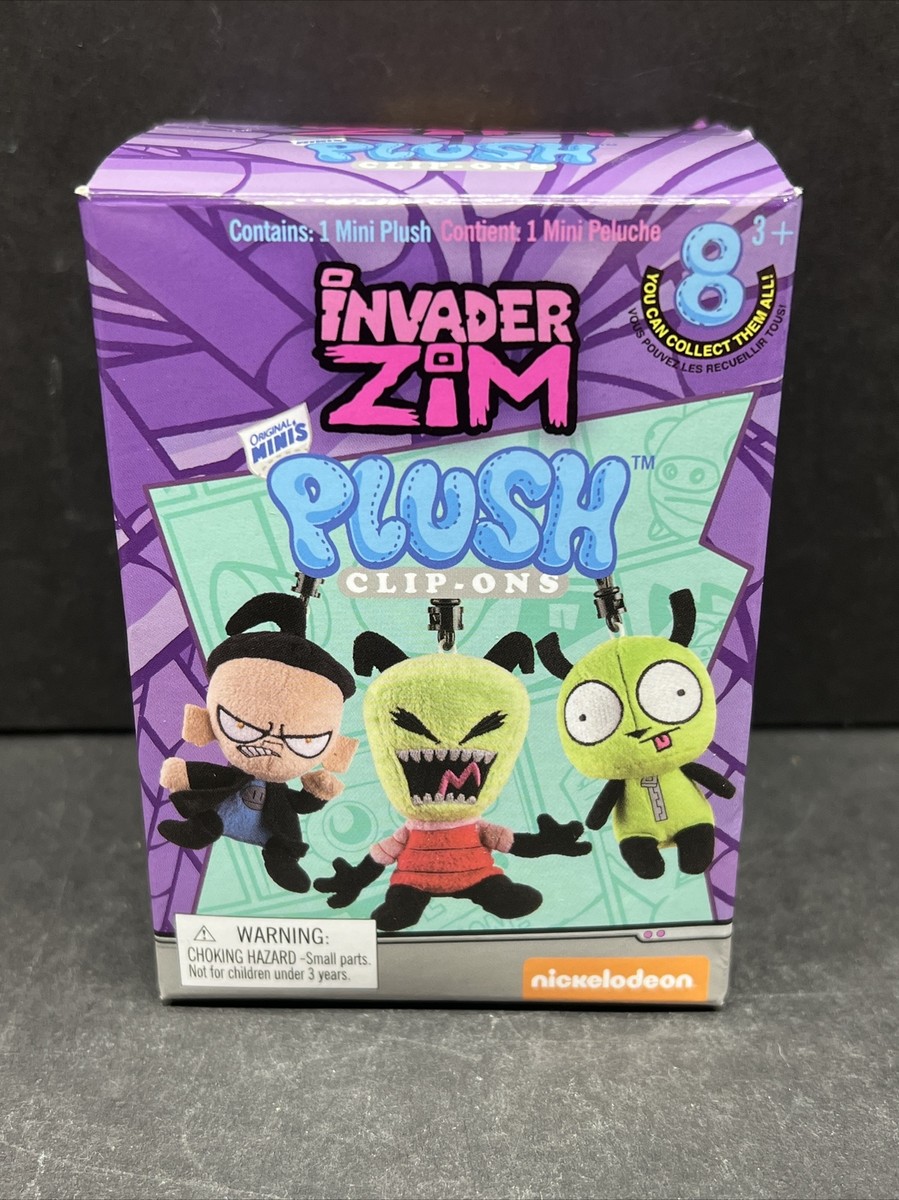 NEW Zag Toys Invader Zim 4” Clip-On Mini Plush Keychain