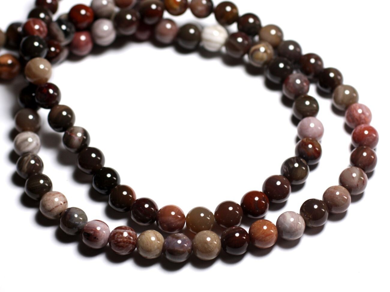 Perles en bois fossile 8mm pour réparer et créer vos propres bracelets