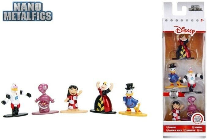 Official Disney Nano Metalfigs Donald Duck Bad Alice Diecast Figures Pack of 5