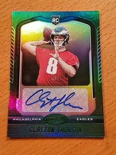2019 Certified Rookie Auto Green Clayton Thorson Northwestern Eagle QB #'d 4/5