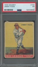 Jimmy Foxx 1933 Goudey #154 ** PSA 1 ** Strong Image/Colors - Nicely Centered