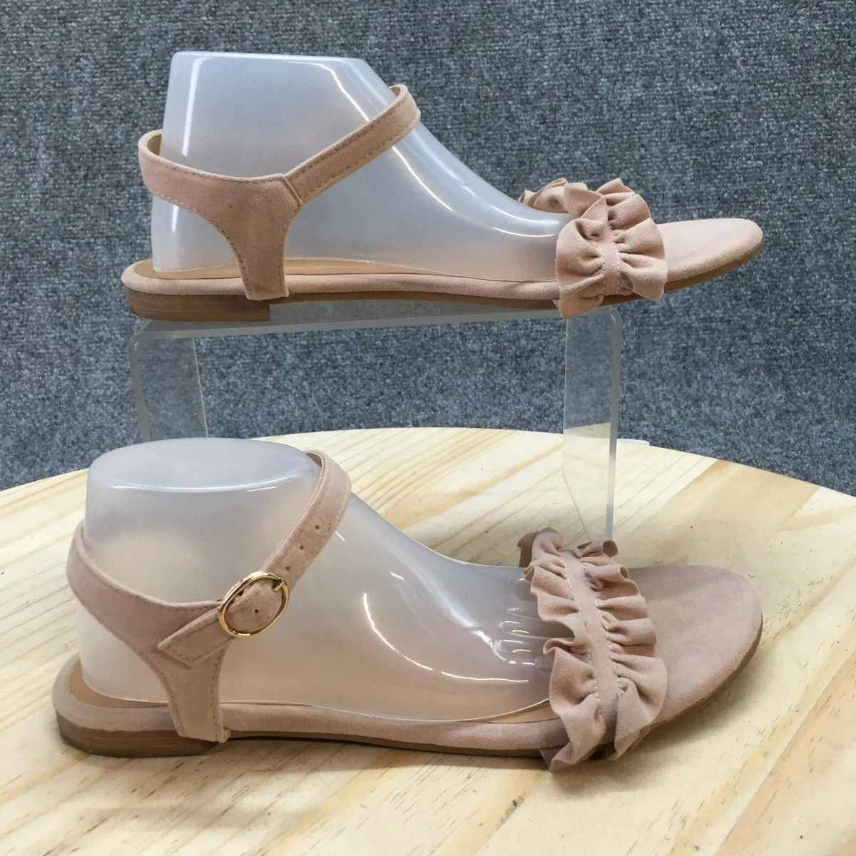 BAMBOO Natural Beige Sandals Beige Soft Suede Platform Wedge Sandals | Lime Lush Boutique main image 4