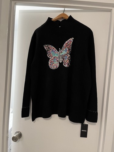 Lisa Todd. Kaschmir angedeuteter Rollkragenpullover. Damen. Gr. 3X. Schwarz. " - Bild 1 von 5