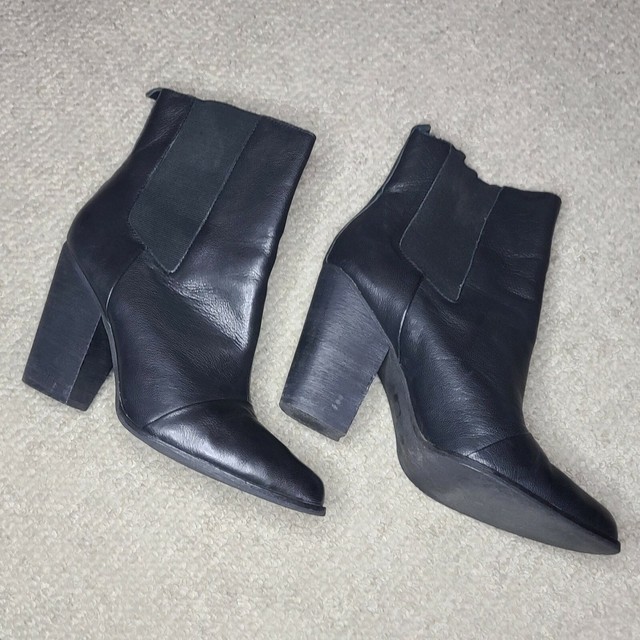 Joe's Jeans Black Leather Ankle Western Style Booties Size: 10 | eBay