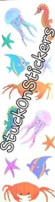 Full Strip Mrs Grossman`s SEALIFE SEA LIFE Opal Opalescent 1994 Stickers
