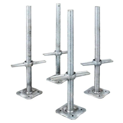 MetalTech Adjustable Scaffold Leveling Jacks 24-Inch Galvanized Steel (4-Pack)
