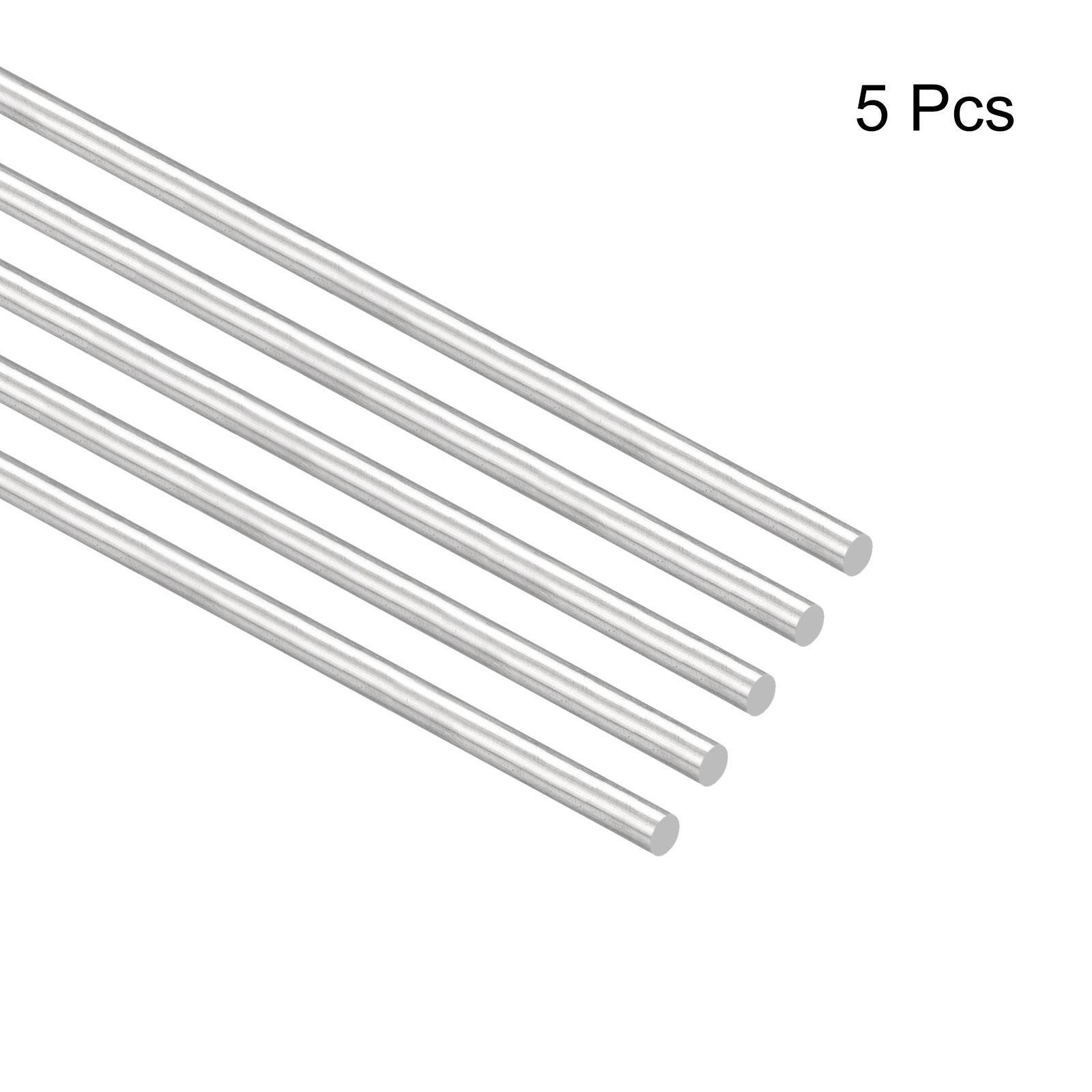 5pcs Stainless Steel Round Rods 4mm x 400mm Solid Shaft Rods for RC DIY ...