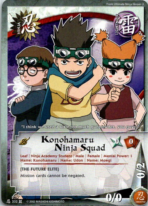 Konohamaru Ninja Squad 332 Naruto Card CCG X1 | eBay