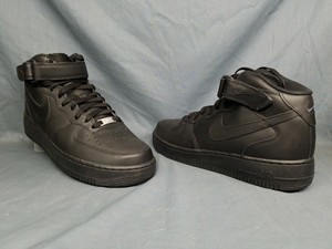 Nike Men's Air Force 1 '07 Mid Fashion Sneakers Leather Black Size 11.5 NEW! 883418228446 | eBay