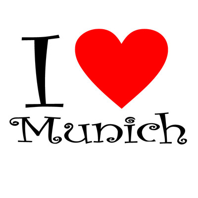 I love Munich - Aufkleber Tattoo KFZ Auto Folie ich liebe München MUC