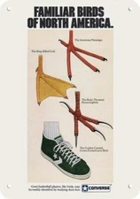 1982 LARRY BIRD NBA BOSTON CELTICS & CONVERSE **DECORATIVE REPLICA METAL SIGN**