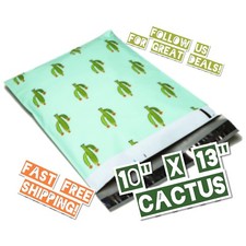 uPaknShip 10x13 Cactus Designer Poly Mailers - Shipping Envelopes