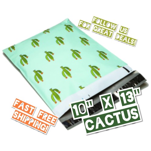 uPaknShip 10x13 Cactus Designer Poly Mailers Shipping Envelopes eBay