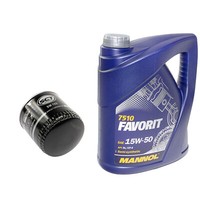 MotoröL Set ÖLfilter SM102 15W-50 Api Sl Cf 5 Liter FüR Nissan NP300 Seat Panda