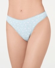 Charter Club Pretty Cotton Bikini Underwear Teal Paisley