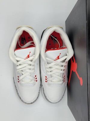Nike Air Jordan 3 Retro White Cement Reimagined Size 6y W/ Box