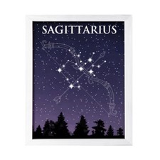 Designs ByLITA Sagittarius Zodiac Sign Night Sky, Wall Print Art