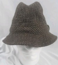 Pendleton Men's Medium Brown Tweed 100% Wool Fedora Hat USA Made