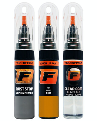 für SMART EQD JAUNE MANGO LACKSTIFT Reparatur Set Autolack Kratzer
