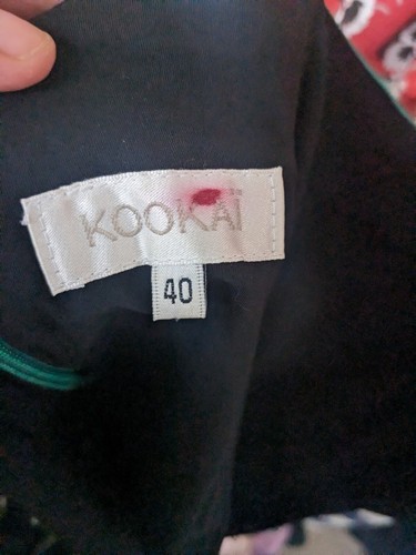 Kookai green dress corset style black lace bodycon,size 12 slinky, sexy, festive - Picture 8 of 8