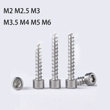 Hex Socket Cap Head Self Tapping Screws Allen A2 Stainless Steel M2 M3 M4 M5 M6