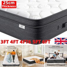 Memory Foam Matress Luxury Sprung Mattress 3ft Single 4ft6 Double 5ft King 6ft