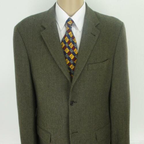 44 R H & M Brown Reine Wolle Tweed 2 Knöpfe Herren Slim Jacke Sport Blazer Mint - Bild 1 von 8