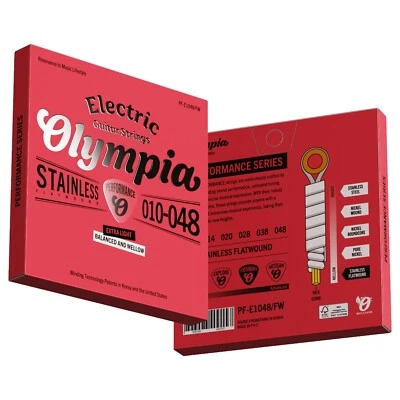 Olympia Flatwound electric guitar strings choice of gauge Stainless steel wound