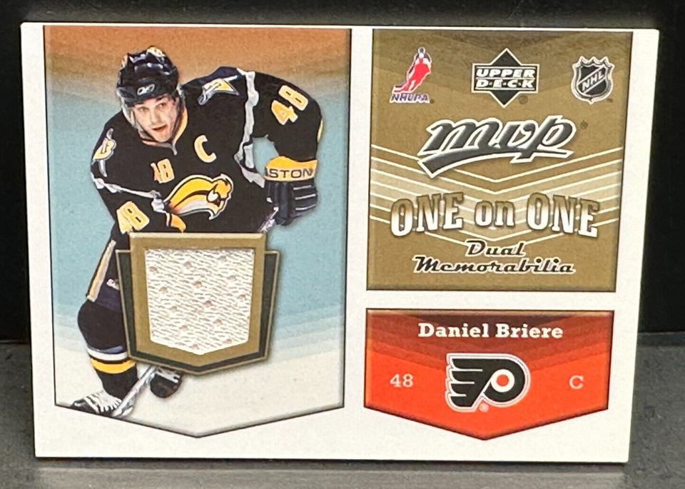 Marc Savard Daniel Briere 2007-08 Upper Deck MVP One on One Dual Jersey ...