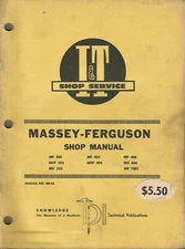 I&T MASSEY-FERGUSON MF303 MHF303 MH333 MF404 No. MF-10 Tractor Shop Manual